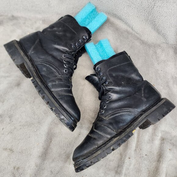 Dr Martens Shoes Mens Size 10 Womens Size 11 Black Leather Combat Boots *Read* main image 13
